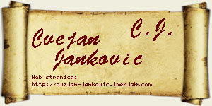 Cvejan Janković vizit kartica